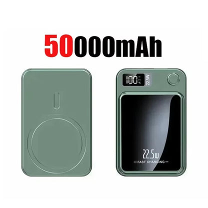 100000Mah Magnetic Power Bank Wireless Fast Charger for Magsafe Mini Portable Power Bank for Iphone Huawei Samsung Android