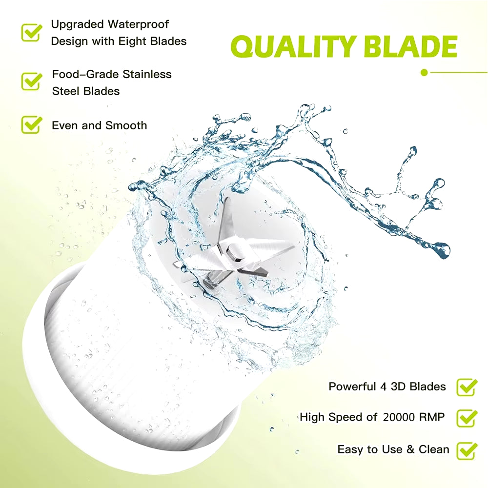 mini fast juice juicer fresh fruits mixer smoothie bottle handheld 6-blade usb rechargeable multifunctional fruit blender