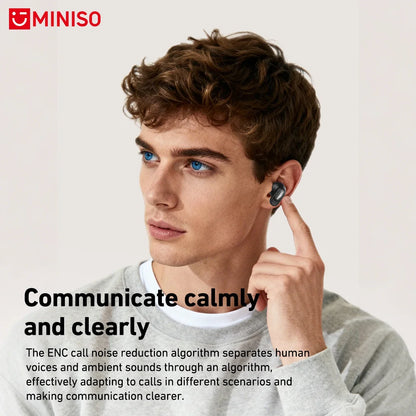 MS105 Wireless Bluetooth Headphones AI Translator Earbuds Nosie Reduction Mic TWS In-Ear Earbuds Soft