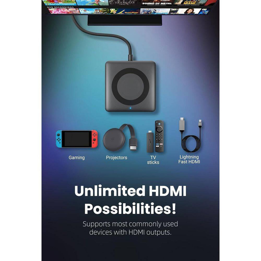 Car TV Wireless Carplay Adapter and Wireless Android Auto Adapter for Iphone Android Watching Videos on Car Screen