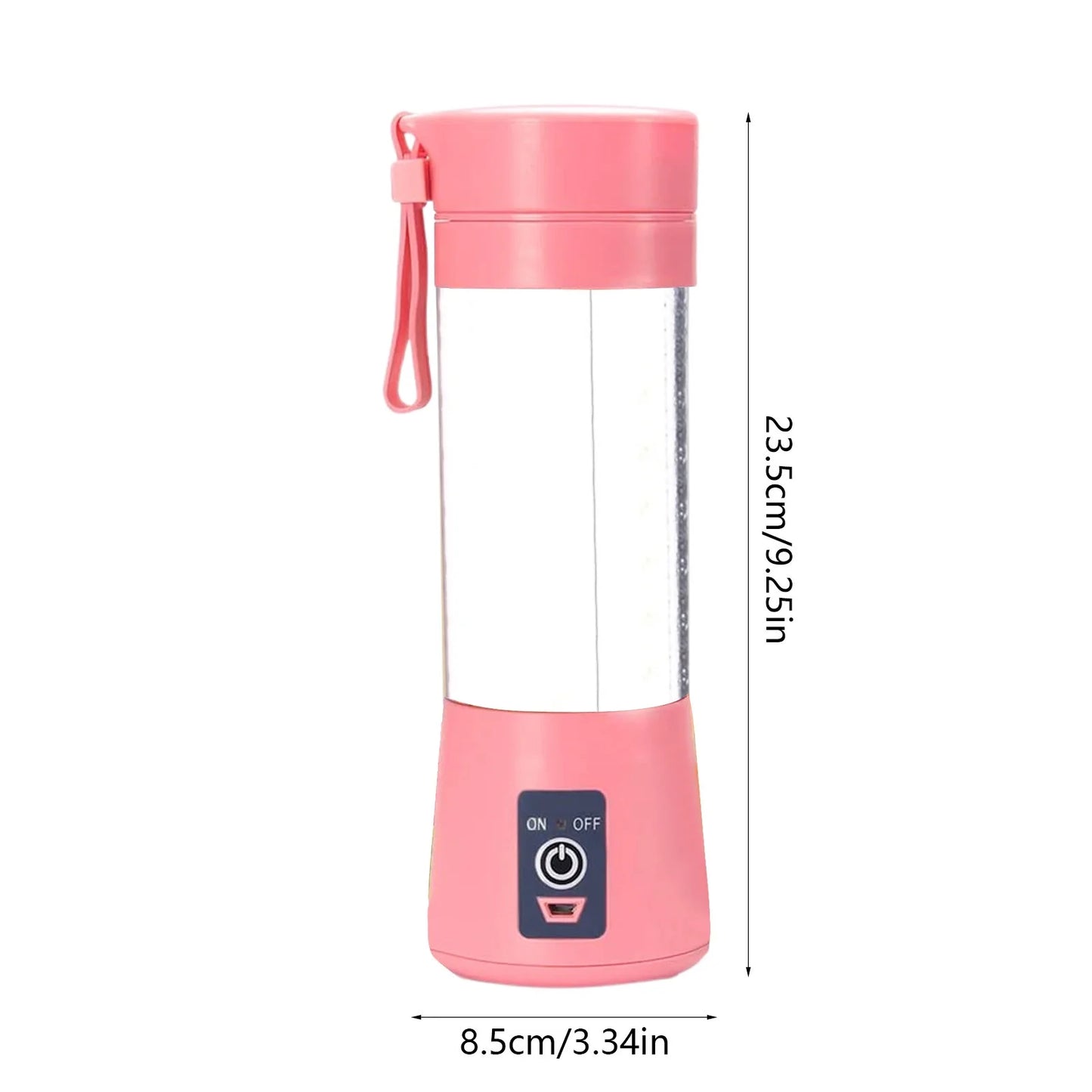 portable usb rechargeable blender, 6-blade handhelaportable usb rechargeable blender 6-blade handheld juicer for shakesd juicer for shakes, 380ml capacity, easy clean,travel & outdoor use
