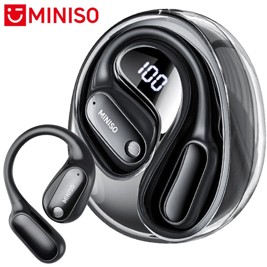 MS190 Wireless Earbuds Open Ear Headphones Sports, Bluetooth Earbuds 6.0, 48H Support 135 AI Languages Translator Earbuds IPX6 Waterproof,Black
