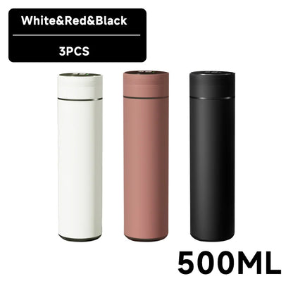 500Ml Smart Water Bottle Stainless Steel Thermos Temperature Display Leakproof Vacuum Flasks Coffee Cup Milk Mug Valentines Day