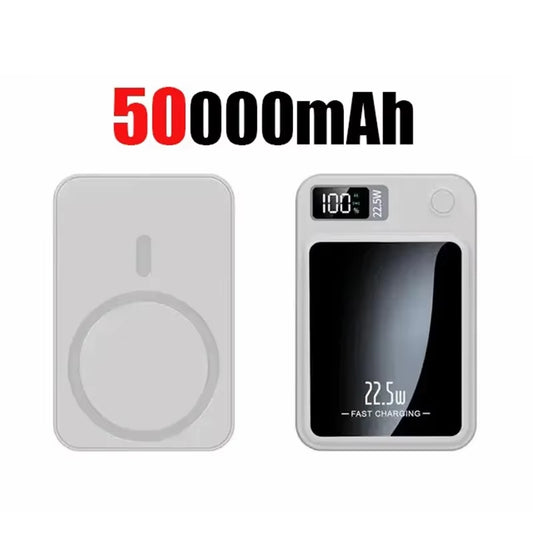 100000Mah Magnetic Power Bank Wireless Fast Charger for Magsafe Mini Portable Power Bank for Iphone Huawei Samsung Android