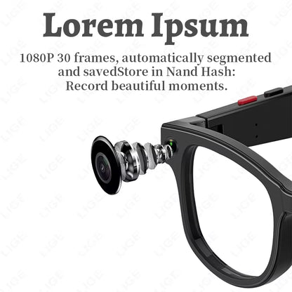 New AI Smart Glasses 500W HD Camera Video Recording Bluetooth Call Glasses Translation Sunglasses 270Mah Wifi Transmission