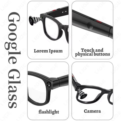 New AI Smart Glasses 500W HD Camera Video Recording Bluetooth Call Glasses Translation Sunglasses 270Mah Wifi Transmission