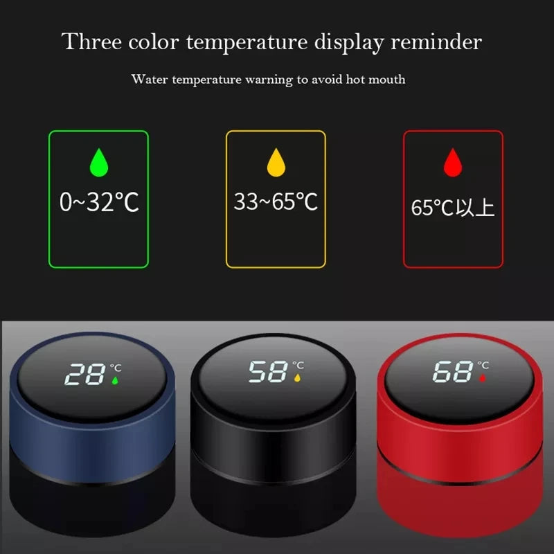 smart digital thermos water bottle stainless steel vacuum flask coffee thermal mug insulated water bottle tumbler drinking cup