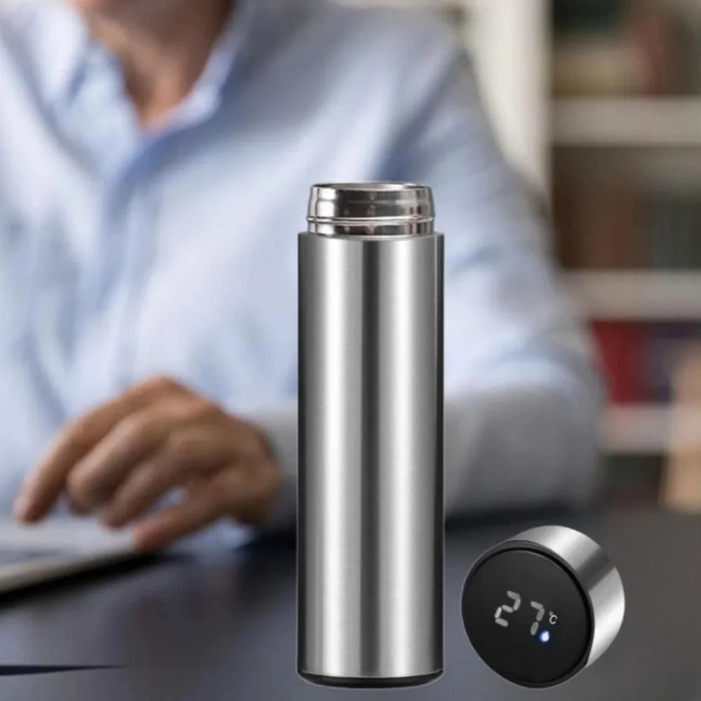 500ml 304 stainless steel insulated cup material intelligent temperature measurement digital display for office car travel use