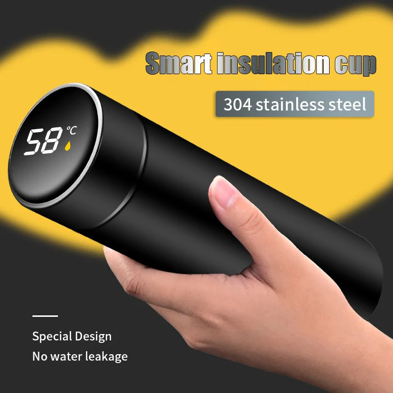 smart digital thermos water bottle stainless steel vacuum flask coffee thermal mug insulated water bottle tumbler drinking cup