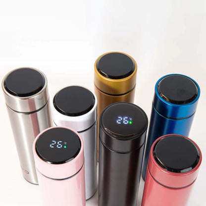 Hot Sell 500ML Fahrenheit Smart Stainless Steel Double Insulated Vacuum Thermo Water Bottle with LED Temperature Display