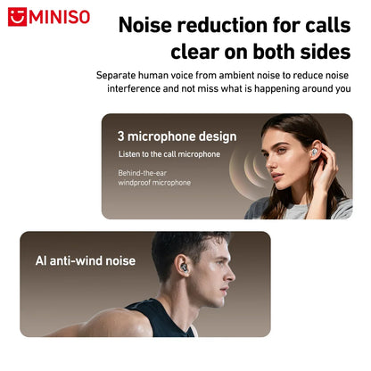 MS105 Wireless Bluetooth Headphones AI Translator Earbuds Nosie Reduction Mic TWS In-Ear Earbuds Soft