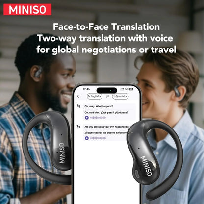MS188 Language Translator Earbuds Real Time AI Translator Earbuds LCD Touchscreen Bluetooth Earbuds