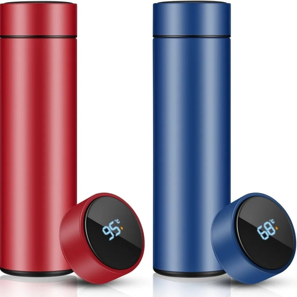 500ml 304 stainless steel insulated cup material intelligent temperature measurement digital display for office car travel use