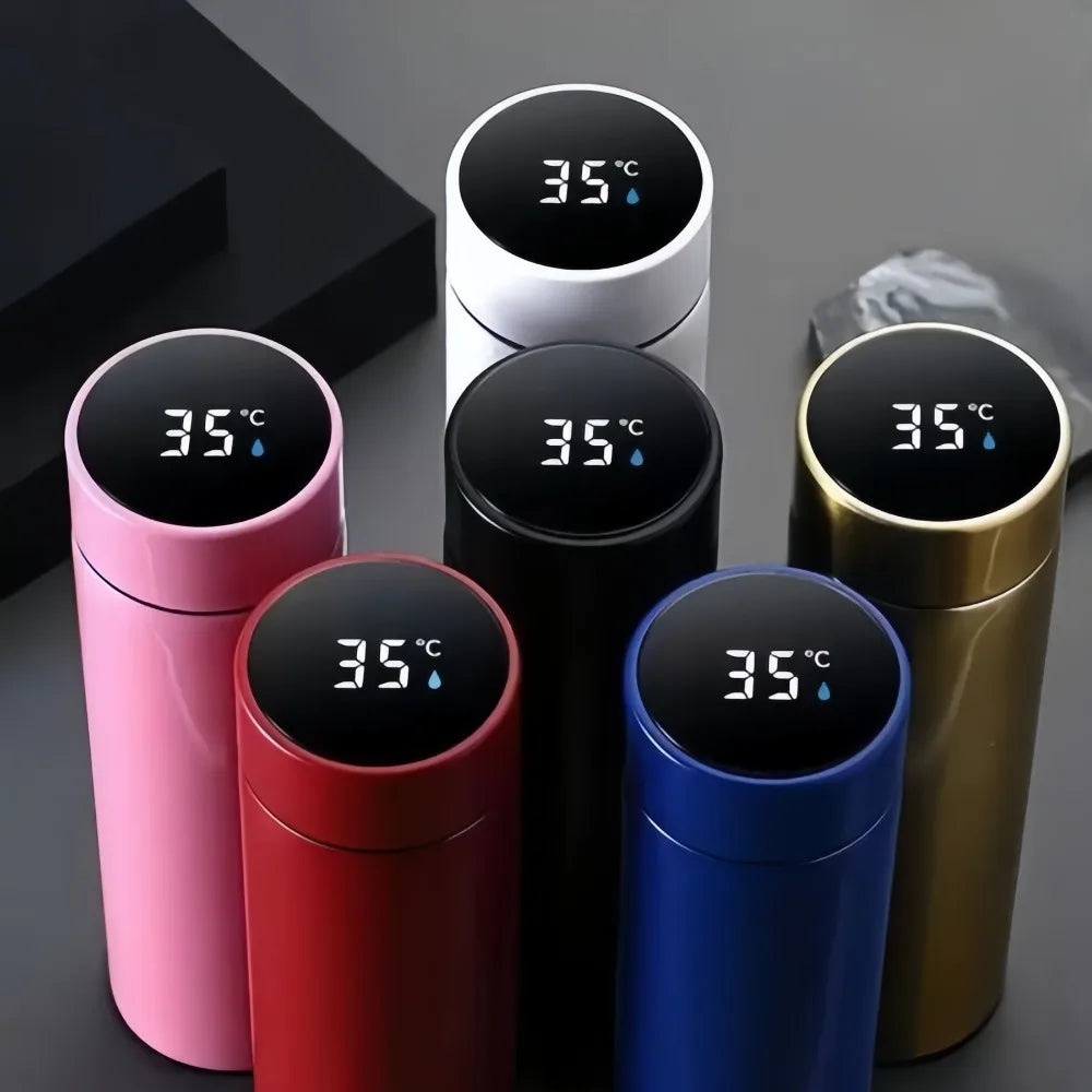 500ml 304 stainless steel insulated cup material intelligent temperature measurement digital display for office car travel use