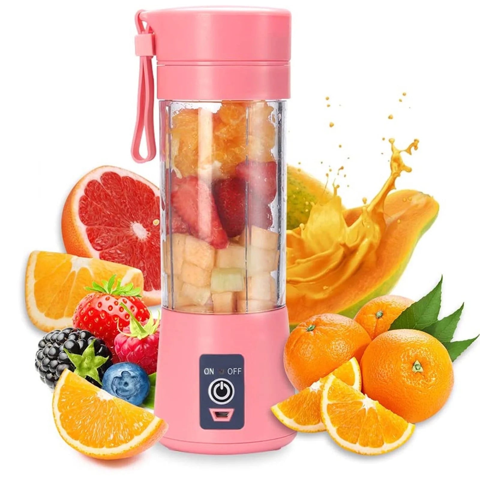 Portable USB Rechargeable Blender 6-Blade Handheld Juicer for Shakes