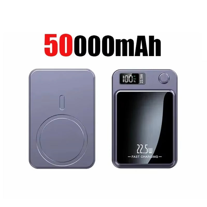100000mah magnetic power bank wireless fast charger for magsafe mini portable power bank for iphone huawei samsung android