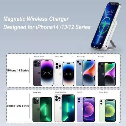 Magnetic Power Bank 10000Mah Wireless Portable Charger with USB-C Cable LED Display 22.5W PD Fast Charging