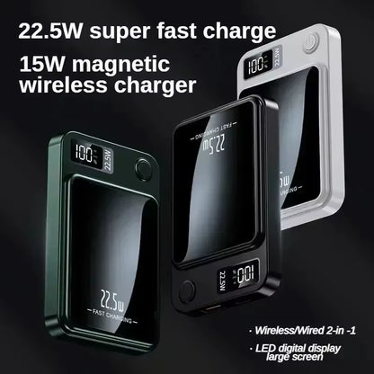 100000Mah Magnetic Power Bank Wireless Fast Charger for Magsafe Mini Portable Power Bank for Iphone Huawei Samsung Android