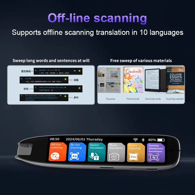 smart voice translator s65 pro 142 languages wifi scan translation pen scanning translation pen for business travel abroad